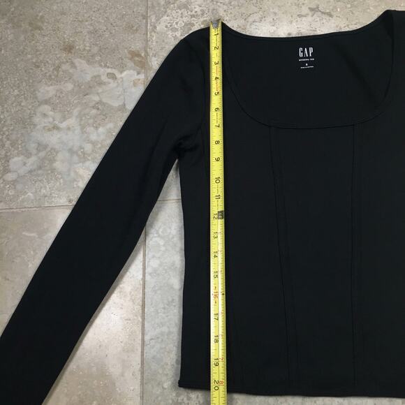 Gap Modern Long Sleeve Corset Top Womens Black Small T Shirt Tee Blouse Goth EUC - Picture 11 of 16